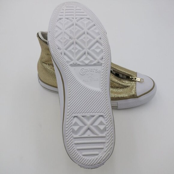 Converse CTAS Classic Shroud Hi Gold Metallic Pebble Grain Leather 9M NIB - Picture 12 of 16